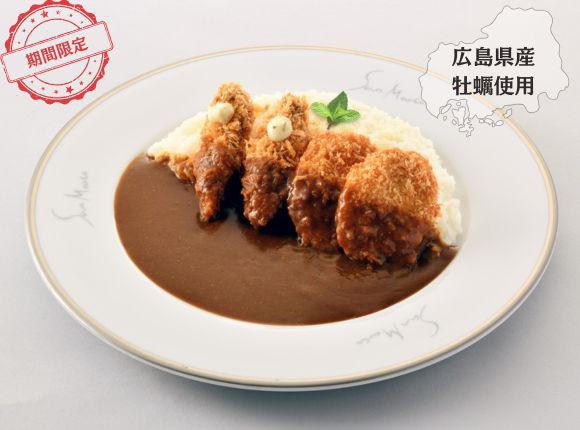 かきフライとヘレかつカレー